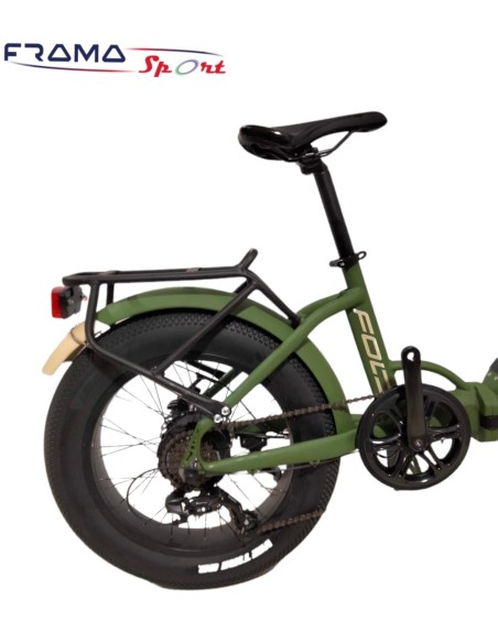 Bici elettrica a pedalata assistita pieghevole ADRIATICA - FAT FOLD 20' verde militare