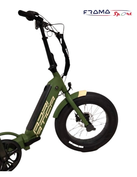 Bici elettrica a pedalata assistita pieghevole ADRIATICA - FAT FOLD 20' verde militare