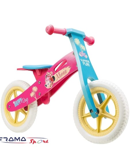 Bici Bimba in legno senza ruote Disney Minnie 2 Ruote