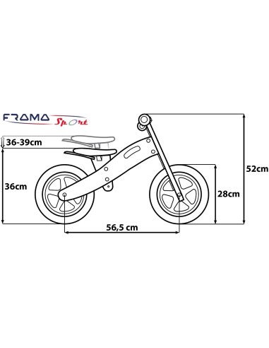 Bici Bimba in legno senza ruote...