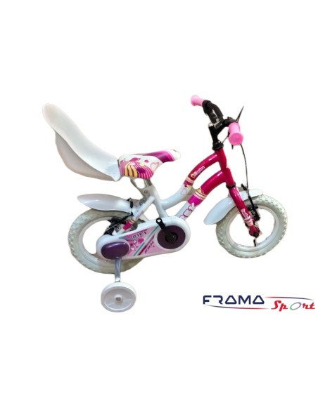 Bici per Bimba SBK 12'' Fucsia con rotelle