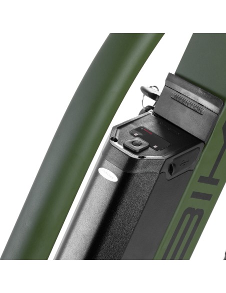 Bici a pedalata assistita pieghevole Techbike Stone 48V 250W Verde Militare