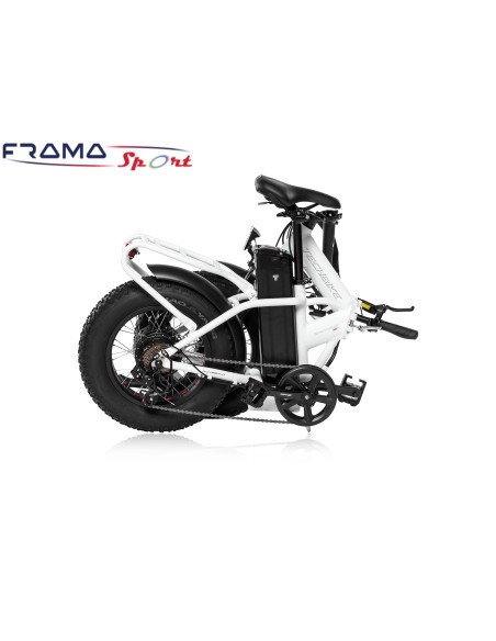 Bici a pedalata assistita pieghevole Tecobike Shuttle 16'' 250W Bianco opaco