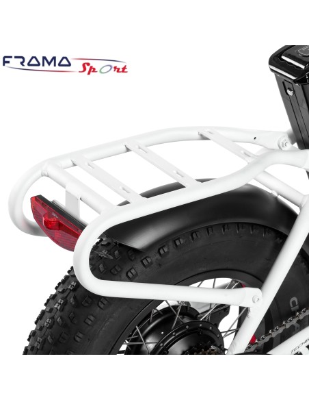 Bici a pedalata assistita pieghevole Tecobike Shuttle 16'' 250W Bianco opaco