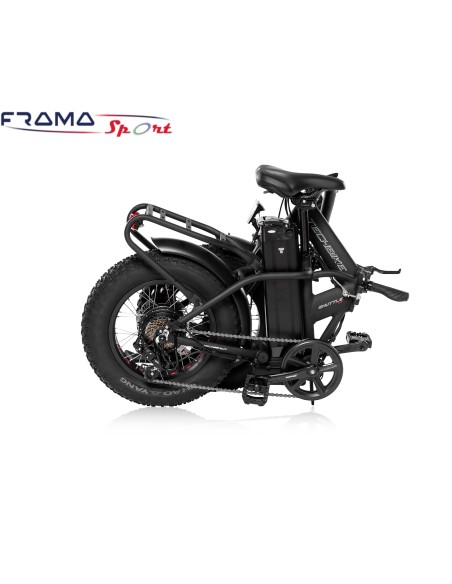 Bici a pedalata assistita pieghevole Tecnobike Shuttle 16'' 250W Nero opaco