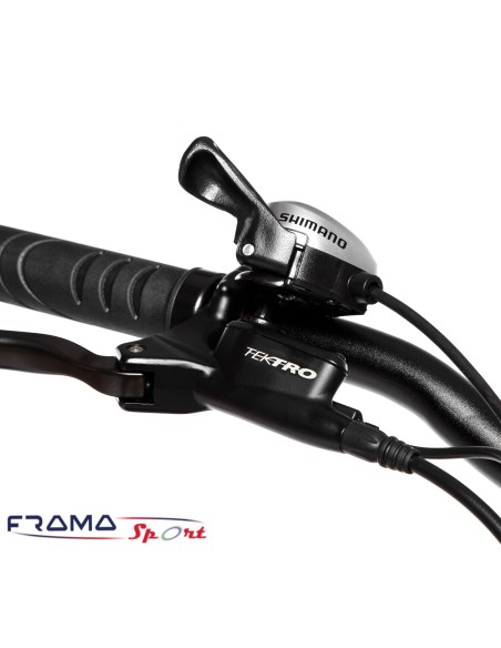 Bici a pedalata assistita pieghevole Tecnobike Shuttle 16'' 250W Nero opaco