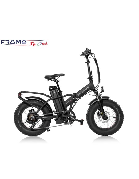 Bici a pedalata assistita pieghevole Tecnobike Shuttle 16'' 250W Nero opaco