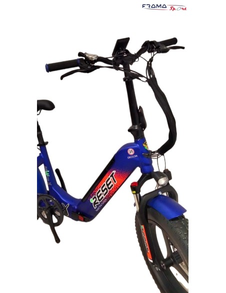 Bici a pedalata assistita pieghevole Reset Redwood X 48V 250/500W Blu
