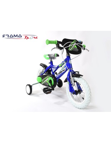 Bici Bimbo SBK 12''Blu con Rotelle