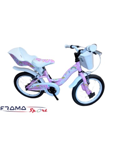 Bici Bimba Papillon 12'' Bianca e Rosa