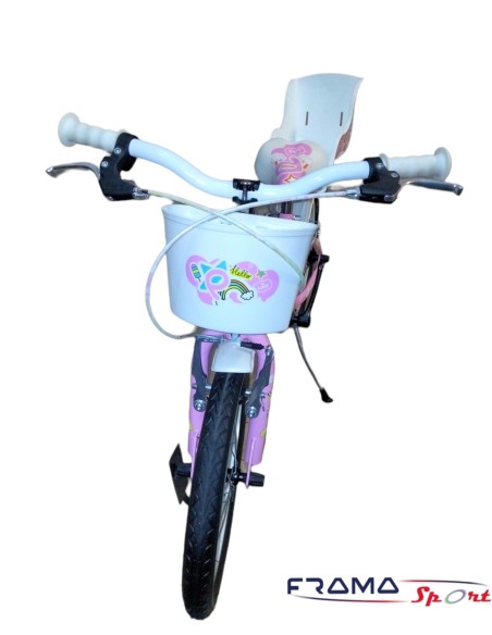 Bici Bimba Papillon 12'' Bianca e Rosa
