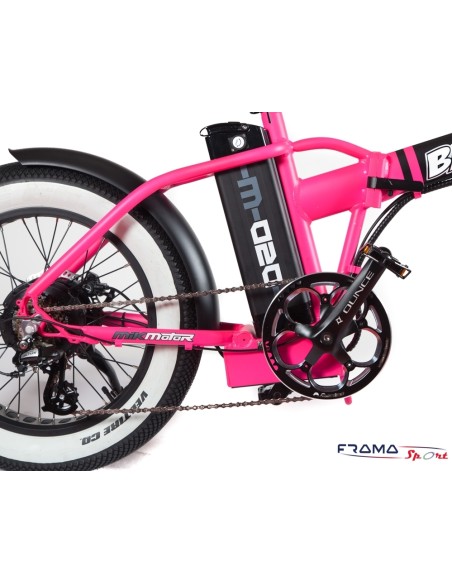BMX M020 SMALL SIZE Bici a pedalata assistita pieghevole 500w Rosa Shock