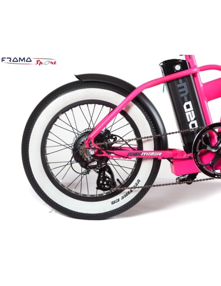 BMX M020 SMALL SIZE Bici a pedalata assistita pieghevole 500w Rosa Shock