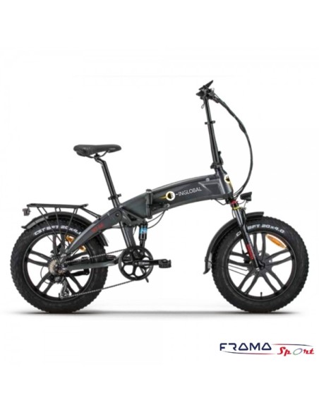 Bici a pedalata assistita pieghevole NT-58 E-Inglobal 48V-12Ah nera