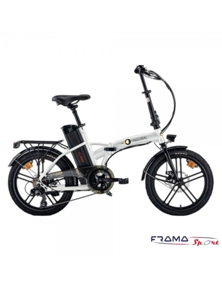 Bici a pedalata assistita pieghevole CL-PRO E-Inglobal 36v-10Ah Bianca