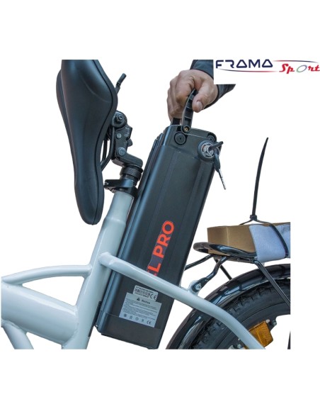 Bici a pedalata assistita pieghevole CL-PRO E-Inglobal 36v-10Ah Bianca