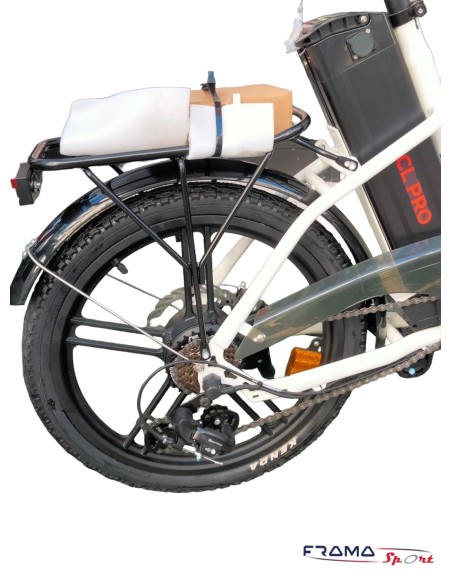Bici a pedalata assistita pieghevole CL-PRO E-Inglobal 36v-10Ah Bianca