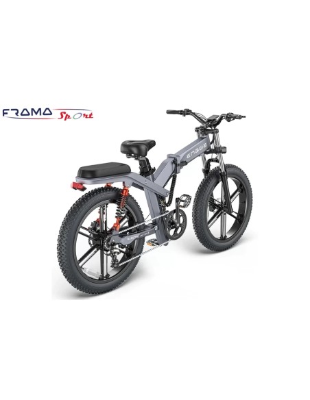 Bici a pedalata assistita Engwe X26 1000W pieghevole grigio scuro
