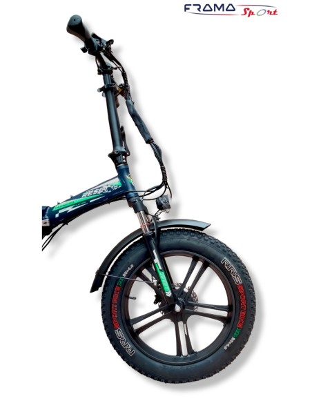 Bici a pedalata assistita pieghevole Reset Redwood 987 48V 15AH  blu verde