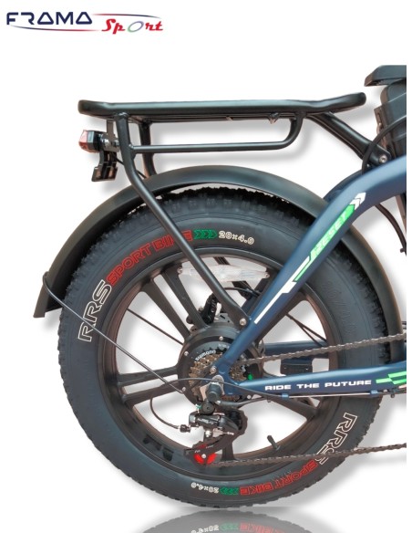 Bici a pedalata assistita pieghevole Reset Redwood 987 48V 15AH  blu verde