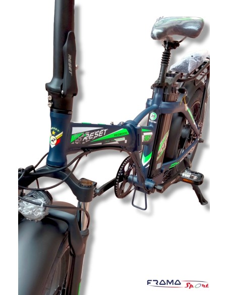 Bici a pedalata assistita pieghevole Reset Redwood 987 48V 15AH  blu verde