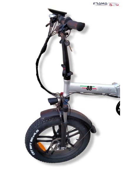 Bici a pedalata assistita pieghevole Dardo 48 250w 48v 12ah argento