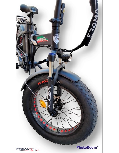 Bici a pedalata assistita pieghevole Viper 250/350W 36V 12Ah nera