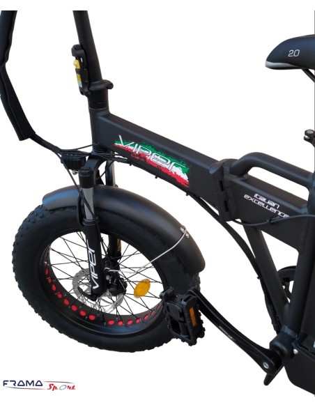 Bici a pedalata assistita pieghevole Viper 250/350W 36V 12Ah nera