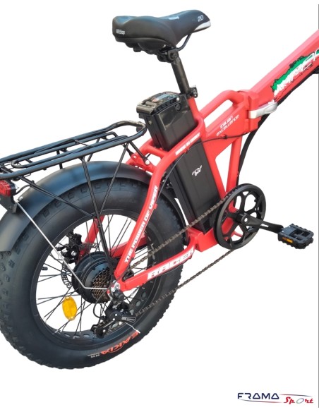Bici a pedalata assistita pieghevole Viper 250/350W 36V12Ah rossa