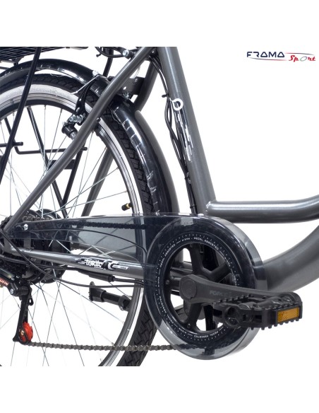 Bici a pedalata assistita City e-bike Teklio 250W 36V 7.8Ah grigia