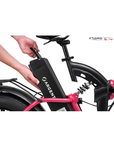 Bici a pedalata assistita Fat-bike Argento Bi-max 250W nero, rosa