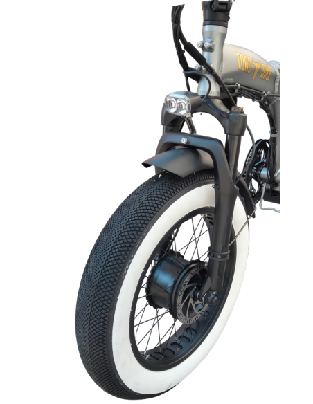 Bici a pedalata assistita Toro bike 500W 48V 15Ah doppio motore grigia