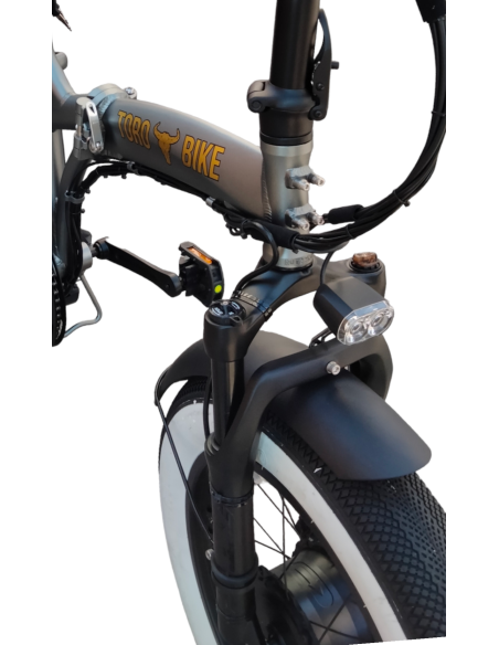 Bici a pedalata assistita Toro bike 500W 48V 15Ah doppio motore grigia