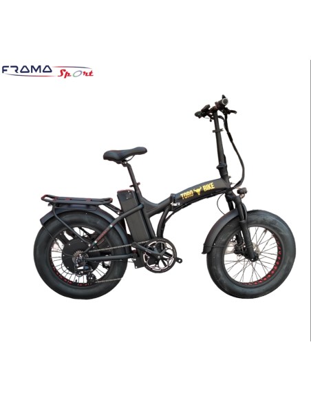 Bici a pedalata assistita pieghevole Toro-Bike 1000W 48V 15Ah nera