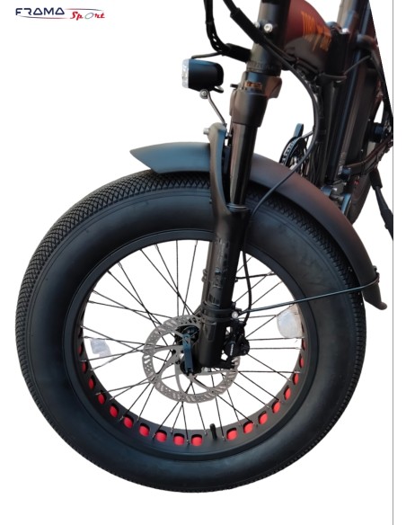 Bici a pedalata assistita pieghevole Toro-Bike 1000W 48V 15Ah nera