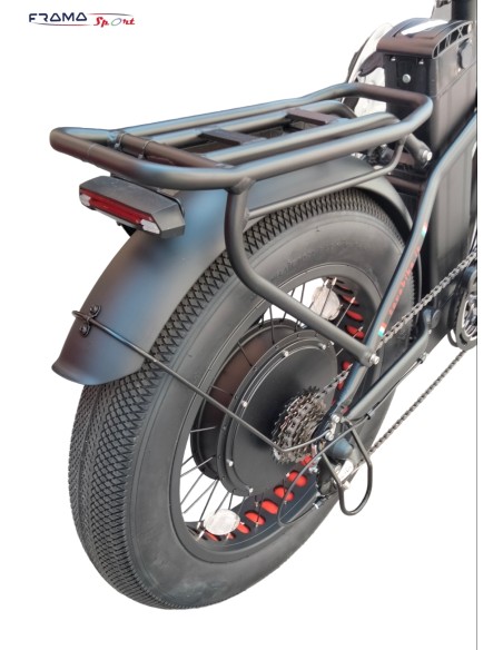 Bici a pedalata assistita pieghevole Toro-Bike 1000W 48V 15Ah nera