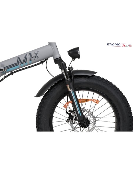 Bici a pedalata assistita pieghevole Moster Fat-bike modello M1X 250W girgio