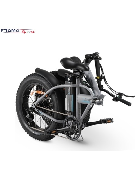 Bici a pedalata assistita pieghevole Moster Fat-bike modello M1X 250W girgio