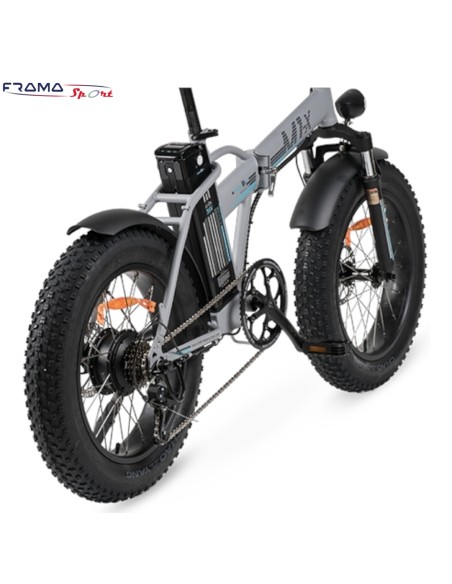 Bici a pedalata assistita pieghevole Moster Fat-bike modello M1X 250W girgio