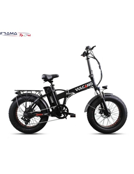 Bici elettrica a pedalata assistita pieghevole Fat bike Vulcano S-Type Nero