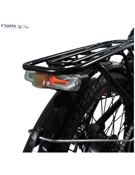 Bici elettrica a pedalata assistita pieghevole Fat bike Vulcano S-Type Nero