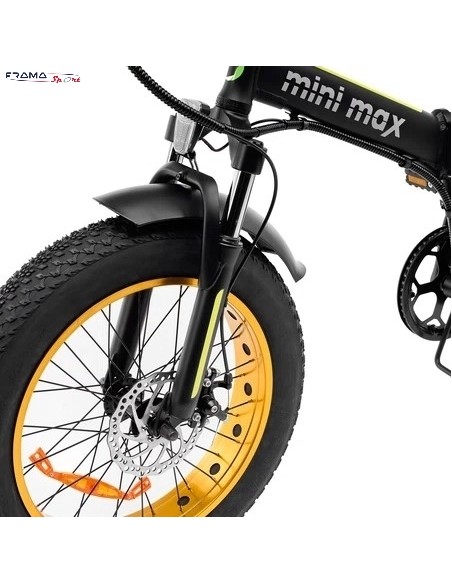 Fat-bike Argento modello Minimax 250W 10.4Ah 36V nero/gialla
