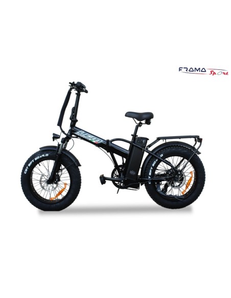 Bici a pedalata assistita pieghevole Lem Motor modello Orlando 250W NERA