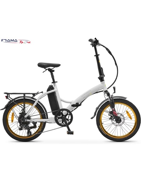 Bici a pedalata assistita Argento modello Piuma S 20'' 250w bianca
