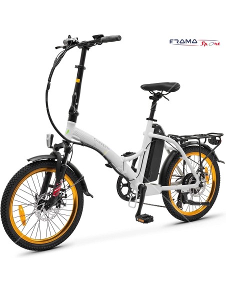 Bici a pedalata assistita Argento modello Piuma S 20'' 250w bianca
